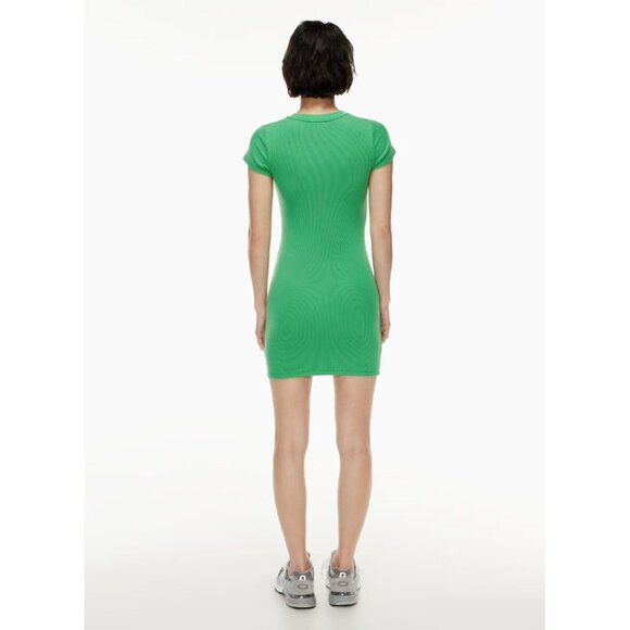 NWT Aritzia WILFRED FREE Go-To Grey Ribbed Jersey Mini T-Shirt Dress, Size M - Picture 12 of 13